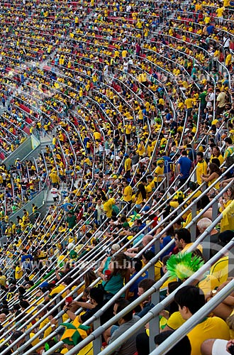  Assunto: Torcedores no jogo entre Brasil x Japão - pela abertura da Copa das Confederações - no Estádio Nacional de Brasília Mané Garrincha (1974) / Local: Brasília - Distrito Federal (DF) - Brasil / Data: 06/2013 