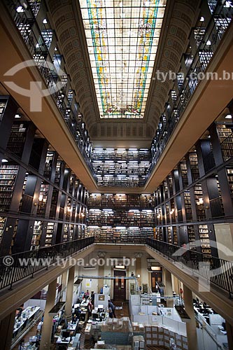  Assunto: Interior da Biblioteca Nacional (1910) - setor de obras gerais / Local: Centro - Rio de Janeiro (RJ) - Brasil / Data: 08/2013 