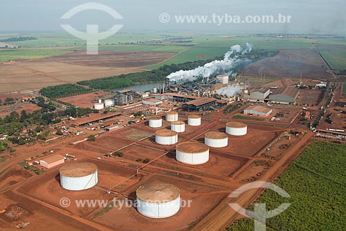  Assunto: Vista aérea da Usina Andrade pertencente a Guarani S.A. / Local: Pitangueiras - São Paulo (SP) - Brasil / Data: 05/2013 