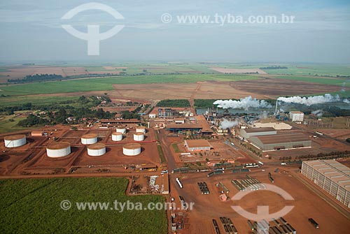  Assunto: Vista aérea da Usina Andrade pertencente a Guarani S.A. / Local: Pitangueiras - São Paulo (SP) - Brasil / Data: 05/2013 