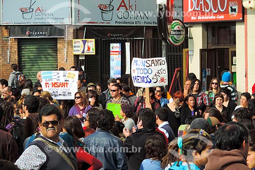  Assunto: Manifestação contra transgênicos e a multinacional Monsanto / Local: Santiago - Chile - América do Sul / Data: 05/2013 