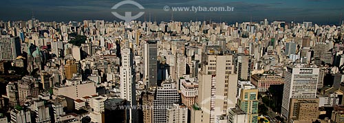  Assunto: Vista aérea da região da Avenida Paulista - Edifício Banespa com a Catedral da Sé (Catedral Metropolitana Nossa Senhora da Assunção) à esquerda / Local: Centro - São Paulo (SP) - Brasil / Data: 06/2013 