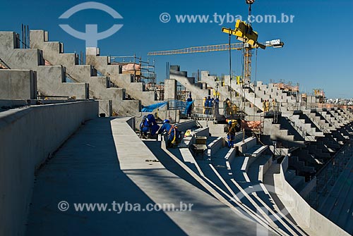  Assunto: Construção das arquibancadas da Arena do Grêmio (2012) / Local: Humaitá - Porto Alegre - Rio Grande do Sul (RS) - Brasil / Data: 03/2012 