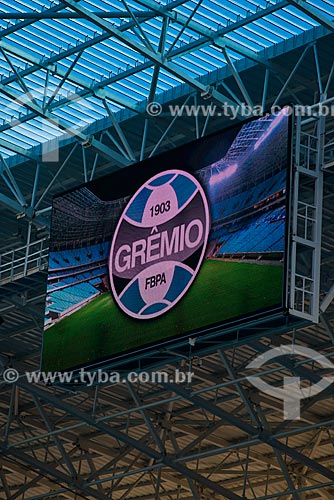  Assunto: Telão na Arena do Grêmio (2012) / Local: Humaitá - Porto Alegre - Rio Grande do Sul (RS) - Brasil / Data: 03/2012 