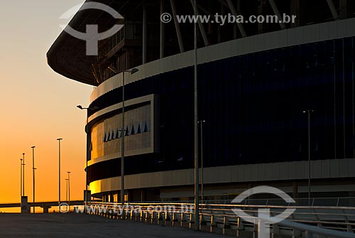  Assunto: Pôr do sol na Arena do Grêmio (2012) / Local: Humaitá - Porto Alegre - Rio Grande do Sul (RS) - Brasil / Data: 04/2013 