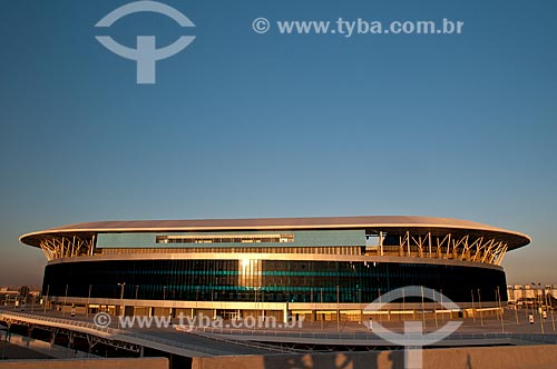  Assunto: Pôr do sol na Arena do Grêmio (2012) / Local: Humaitá - Porto Alegre - Rio Grande do Sul (RS) - Brasil / Data: 08/2012 