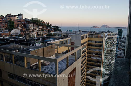  Assunto: Vista de casas do Morro do Cantagalo / Local: Ipanema - Rio de Janeiro (RJ) - Brasil / Data: 09/2013 