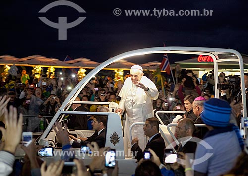  Assunto: Papa Francisco na Praia de Copacabana durante Jornada Mundial da Juventude (JMJ) / Local: Copacabana - Rio de Janeiro (RJ) - Brasil / Data: 07/2013 
