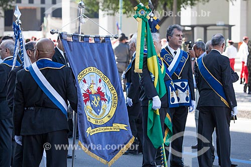  Membros da Grande Loja Maçônica do Estado do Rio de Janeiro - fundada em 22 de junho de 1927 - no desfile em comemoração ao Sete de Setembro na Avenida Presidente Vargas  - Rio de Janeiro - Rio de Janeiro - Brasil