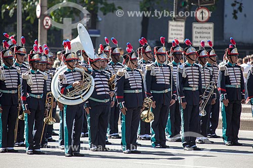  Assunto: Banda da Academia Militar das Agulhas Negras (AMAN) - durante o desfile em comemoração ao Sete de Setembro na Avenida Presidente Vargas / Local: Centro - Rio de Janeiro (RJ) - Brasil / Data: 09/2013 