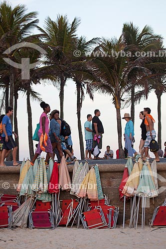  Assunto: Cadeiras e guarda-sóis na Praia do Arpoador / Local: Ipanema - Rio de Janeiro (RJ) - Brasil / Data: 09/2013 