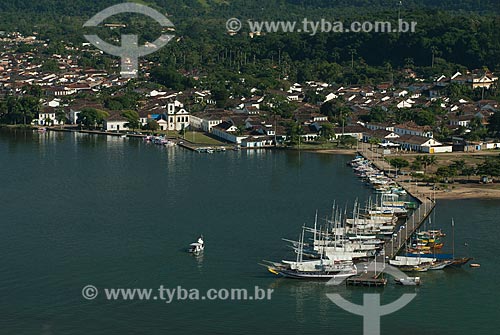  Assunto: Foto aérea do centro histórico de Paraty / Local: Paraty - Rio de Janeiro (RJ) - Brasil / Data: 04/2011 