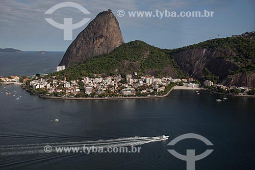  Assunto: Foto aérea da Urca com o Pão de Açúcar ao fundo / Local: Urca - Rio de Janeiro (RJ) - Brasil / Data: 04/2011 