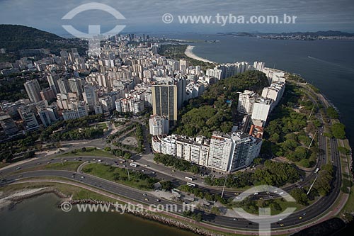  Assunto: Foto aérea do Aterro do Flamengo próximo ao Morro da Viúva / Local: Flamengo - Rio de Janeiro (RJ) - Brasil / Data: 04/2011 