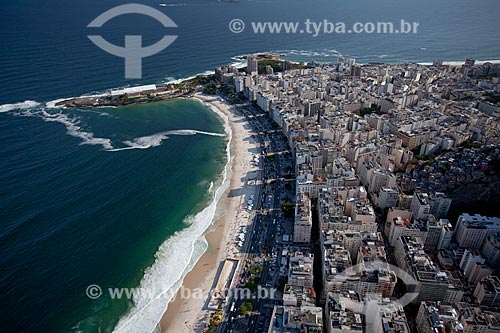  Assunto: Foto aérea da Praia de Copacabana próximo ao antigo Forte de Copacabana (1914-1987), atual Museu Histórico do Exército / Local: Copacabana - Rio de Janeiro (RJ) - Brasil / Data: 04/2011 