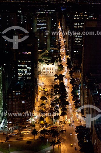  Assunto: Foto aérea do Theatro Municipal do Rio de Janeiro (1909) com a Avenida Rio Branco (1904) / Local: Centro - Rio de Janeiro (RJ) - Brasil / Data: 04/2011 