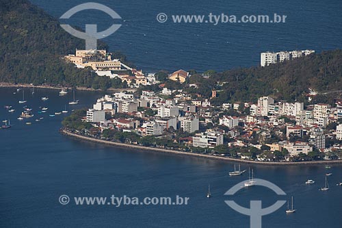  Assunto: Foto aérea da Urca / Local: Urca - Rio de Janeiro (RJ) - Brasil / Data: 09/2013 