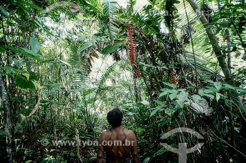  Assunto: Índio Yawanawá caçando próximo ao Rio Grégorio / Local: Acre (AC) - Brasil / Data: 04/2013 