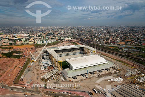  Assunto: Vista aérea da Arena Corinthians - sede da abertura da Copa do Mundo da FIFA 2014  / Local: Itaquera - São Paulo (SP) - Brasil / Data: 10/2013 