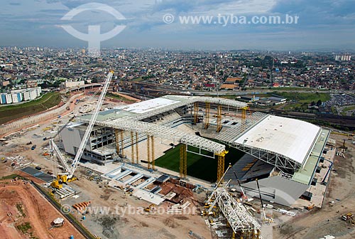  Assunto: Vista aérea da Arena Corinthians - sede da abertura da Copa do Mundo da FIFA 2014  / Local: Itaquera - São Paulo (SP) - Brasil / Data: 10/2013 