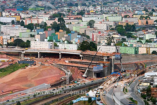  Assunto: Vista aérea das obras viárias de acesso ao estádio Arena Corinthians - Sede da abertura da Copa do Mundo da FIFA 2014  / Local: Itaquera - São Paulo (SP) - Brasil / Data: 10/2013 