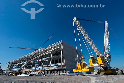  Assunto: Obra de construção do estádio Arena Corinthians - sede da abertura da Copa do Mundo  de 2014 / Local: Itaquera - São Paulo (SP) - Brasil / Data: 05/2013 