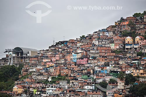  Assunto: Vista do Morro da Providência com estação do teleférico / Local: Gamboa - Rio de Janeiro (RJ) - Brasil / Data: 11/2013 