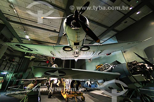  Avião Douglas SBD Dauntless faz parte da Exposição América pelo Ar no Museu do Ar e Espaço do Instituto Smithsoniano - Possui a maior coleção de aeronaves e naves espaciais de todo o mundo  - Estados Unidos