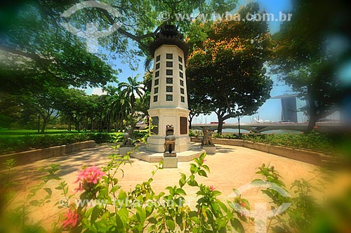  Assunto: Pagode (templo) no Parque da Esplanada / Local: República de Cingapura - Ásia / Data: 03/2013 