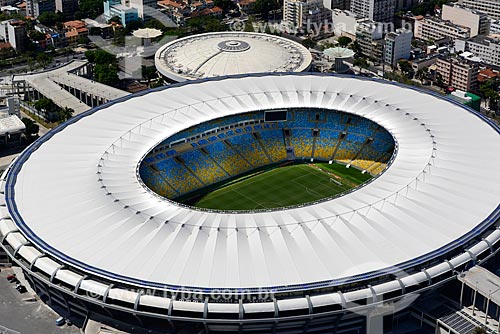  Assunto: Foto aérea do Estádio Jornalista Mário Filho (1950) - também conhecido como Maracanã - com o Ginásio Gilberto Cardoso (1954) - também conhecido como Maracanãzinho / Local: Maracanã - Rio de Janeiro (RJ) - Brasil / Data: 11/2013 