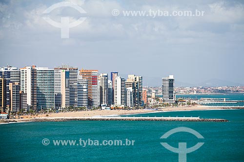  Assunto: Vista aérea da orla de Fortaleza com o espigão da Praia de Iracema / Local: Fortaleza - Ceará (CE) - Brasil / Data: 11/2013 