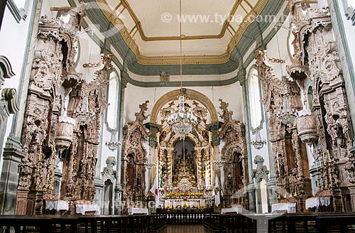  Assunto: Vista do altar-mor e naves laterais da Igreja São Francisco de Assis / Local: Sao João del Rei - Minas Gerais - Brasil  / Data: 12/2007 