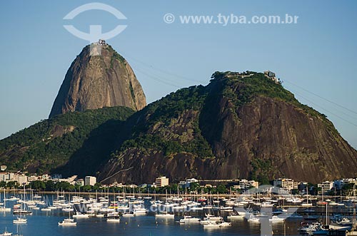  Assunto: Barcos na Enseada de Botafogo com o Pão de Açúcar / Local: Botafogo - Rio de Janeiro (RJ) - Brasil / Data: 01/2014 