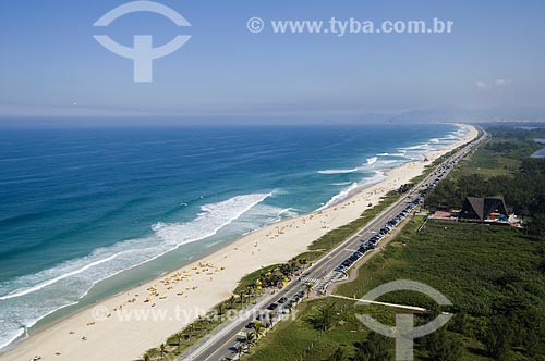  Assunto: Vista aérea da Praia da Barra da Tijuca / Local: Barra da Tijuca - Rio de Janeiro (RJ) - Brasil / Data: 06/2009 
