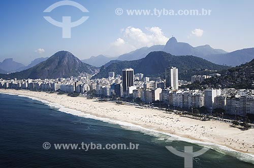  Assunto: Vista aérea da Praia de Copacabana / Local: Copacabana - Rio de Janeiro (RJ) - Brasil / Data: 06/2009 