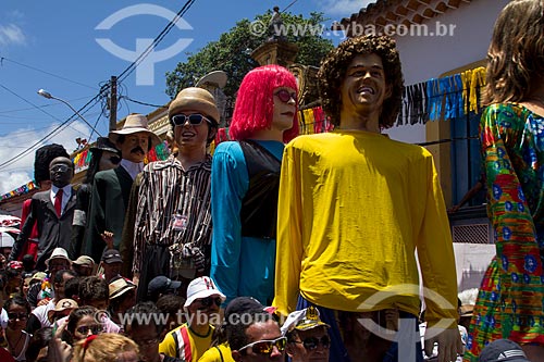  Assunto: Bonecos de Olinda durante o carnaval de rua / Local: Olinda - Pernambuco (PE) - Brasil / Data: 03/2014 