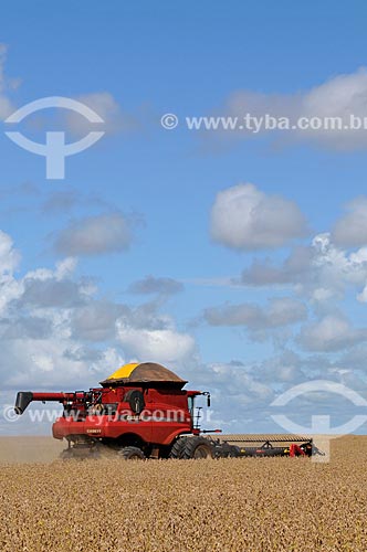  Assunto: Colheita mecanizada de soja / Local: Chapadão do Sul - Mato Grosso do Sul (MS) - Brasil / Data: 02/2014 