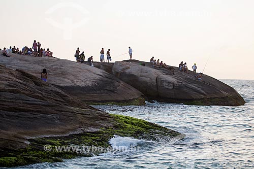  Assunto: Banhistas na Pedra do Arpoador / Local: Ipanema - Rio de Janeiro (RJ) - Brasil / Data: 02/2014 