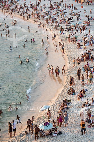  Assunto: Banhistas na Praia do Arpoador / Local: Ipanema - Rio de Janeiro (RJ) - Brasil / Data: 01/2014 