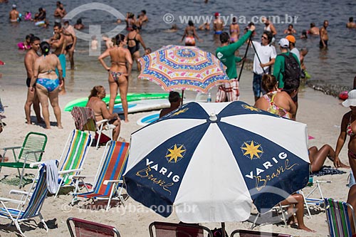  Assunto: Barraca de praia com a logomarca da VARIG na Praia da Urca / Local: Urca - Rio de Janeiro (RJ) - Brasil / Data: 01/2014 