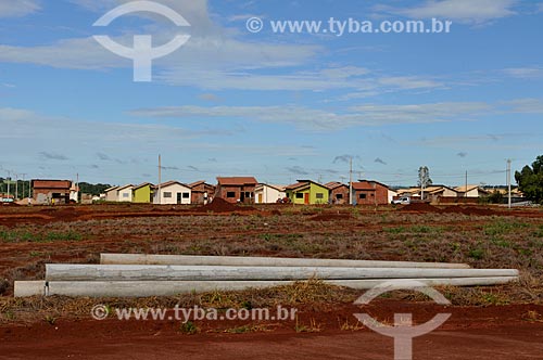  Assunto: Construção de casas populares / Local: Costa Rica - Mato Grosso do Sul (MS) - Brasil / Data: 02/2014 