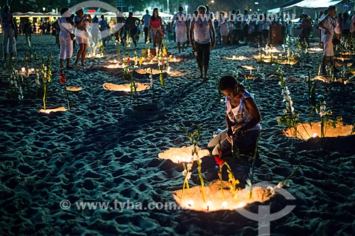  Assunto: Festa de Iemanjá na Praia de Copacabana / Local: Copacabana - Rio de Janeiro (RJ) - Brasil / Data: 12/2013 