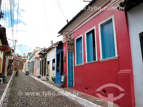  Assunto: Rua no centro histórico de Lençóis / Local: Lençóis - Bahia (BA) - Brasil / Data: 04/2013 
