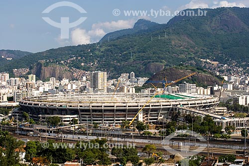  Reforma do Estádio Jornalista Mário Filho - também conhecido como Maracanã - instalação da cobertura do estádio  - Rio de Janeiro - Rio de Janeiro - Brasil
