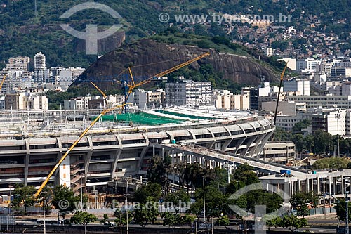  Reforma do Estádio Jornalista Mário Filho - também conhecido como Maracanã - instalação da cobertura do estádio  - Rio de Janeiro - Rio de Janeiro - Brasil
