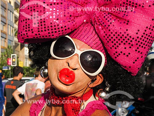  Folião no bloco de carnaval de rua Banda de Ipanema  - Rio de Janeiro - Rio de Janeiro - Brasil