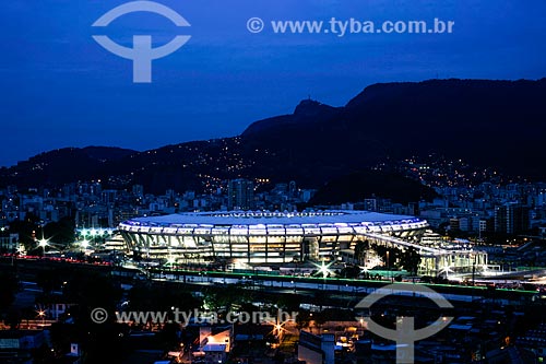  Vista do Estádio Jornalista Mário Filho (1950) - também conhecido como Maracanã - a partir do Morro da Mangueira  - Rio de Janeiro - Rio de Janeiro - Brasil