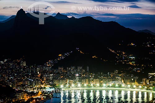  Assunto: Vista da Enseada de Botafogo com o Cristo Redentor ao fundo / Local: Botafogo - Rio de Janeiro (RJ) - Brasil / Data: 03/2014 