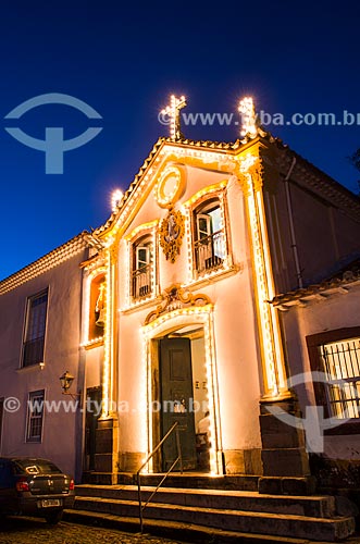  Assunto: Vista noturna da Capela de Santo Antônio / Local: São João Del Rei - Minas Gerais (MG) - Brasil / Data: 06/2012 