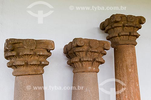  Assunto: Esculturas de pedras no Museu das Missões / Local: São Miguel das Missões - Rio Grande do Sul (RS) - Brasil / Data: 06/2012 